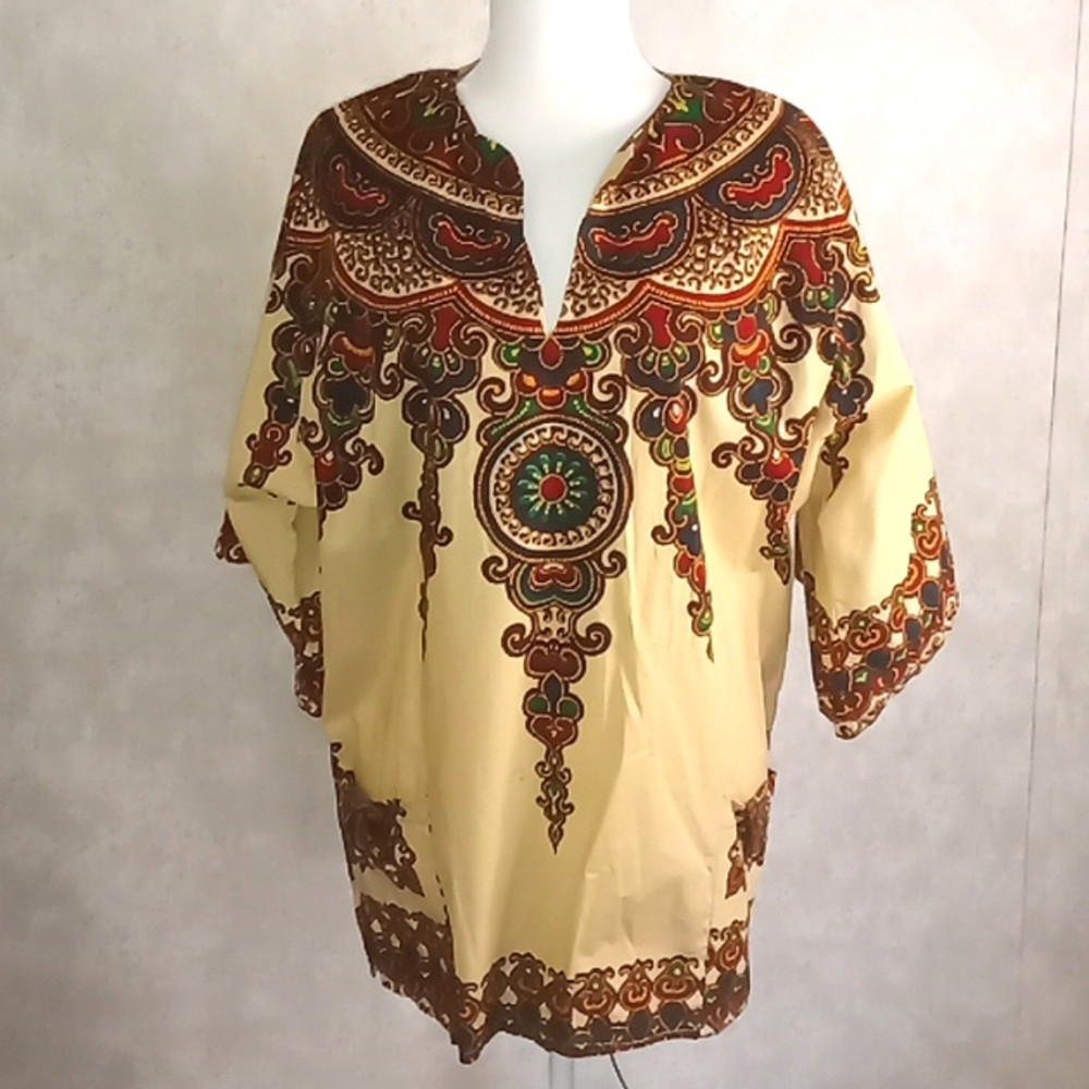 African Dashiki, color Yellow, best fit size XL